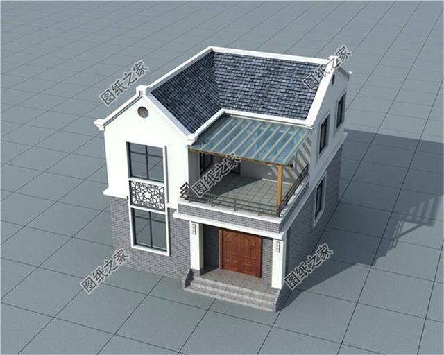 占地還不足百平的農村二間二層小戶型別墅設計圖，占地小，造價低