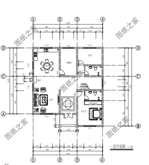 南方三層平頂樓房圖，現代流行款式，一座房子住三代