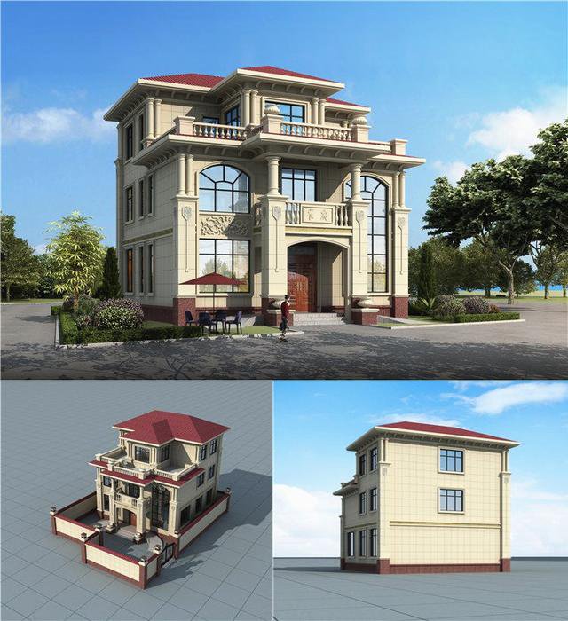 二層半帶露臺自建房圖片，種花養魚，燒烤賞月，好不愜意！