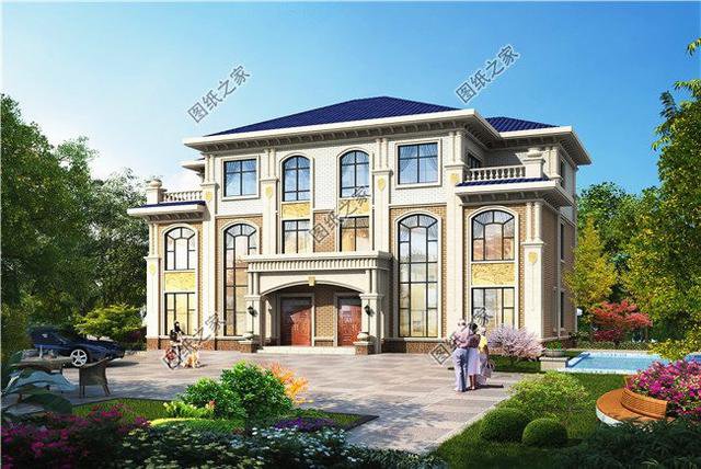 3款雙拼別墅外觀圖片，家里有兄弟的，就該這樣建