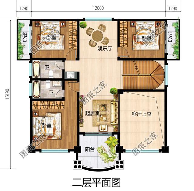 農村自建四層漂亮樓房圖，外觀氣派，選一套回家建造吧！