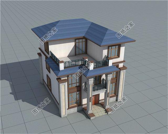 10x11米三層農(nóng)村建房圖，布局方正外觀大氣，最適合農(nóng)村生活的戶型