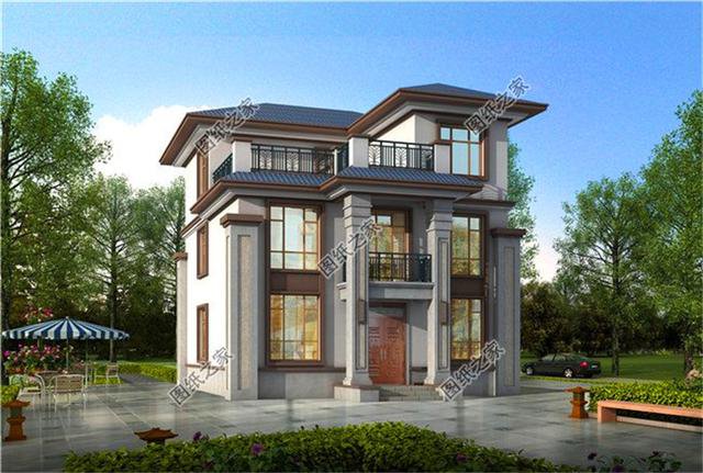 10x11米三層農(nóng)村建房圖，布局方正外觀大氣，最適合農(nóng)村生活的戶型