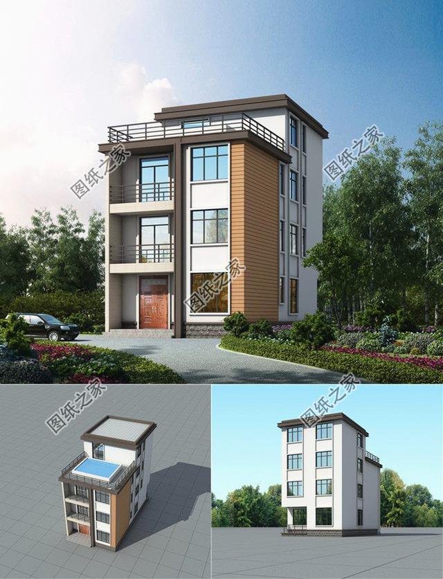農村四層自建房效果圖，蓋起來毫不遜色，高端大氣上檔次