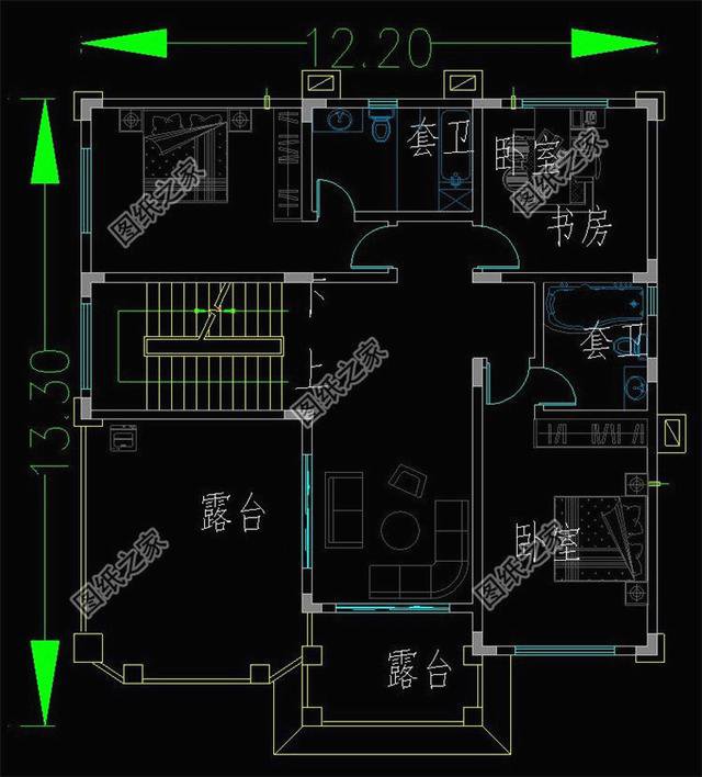 農村三層帶地下室戶型圖，有全套圖紙，簡直秒殺村長家