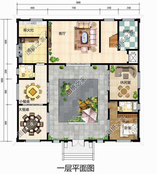 農村別墅四合院復式戶型，也就只有四合院，才是農村該建的房子