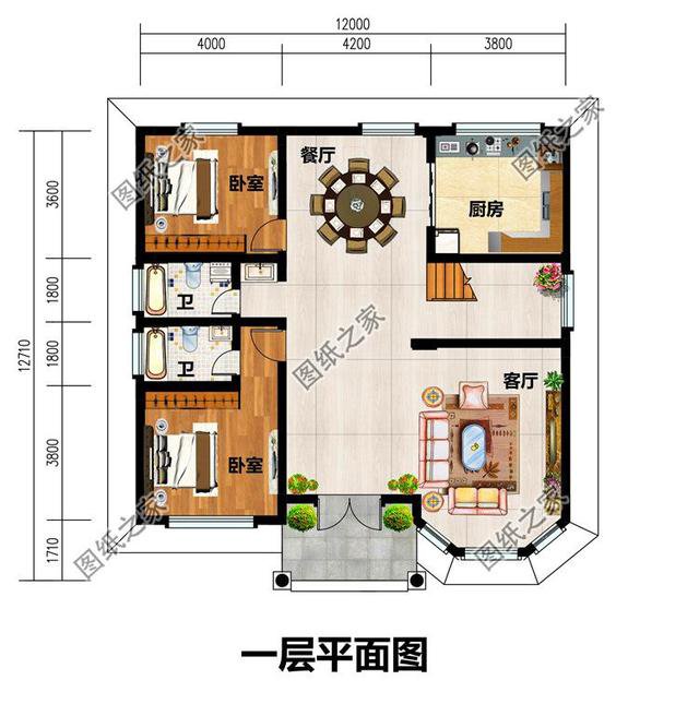 三款開間12米別墅設計圖，非常適合農村自建，就不信沒有你中意的