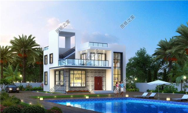 簡潔大方二層平頂，施工簡單，打造工藝氣息