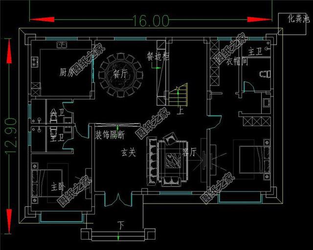 二層磚混結構鄉村別墅圖，安全性高，房屋戶型設計合理