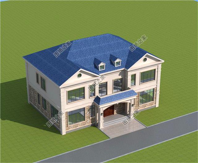 農(nóng)村兄弟雙拼二層別墅圖片，兄弟一起建房，這樣設(shè)計(jì)絕了