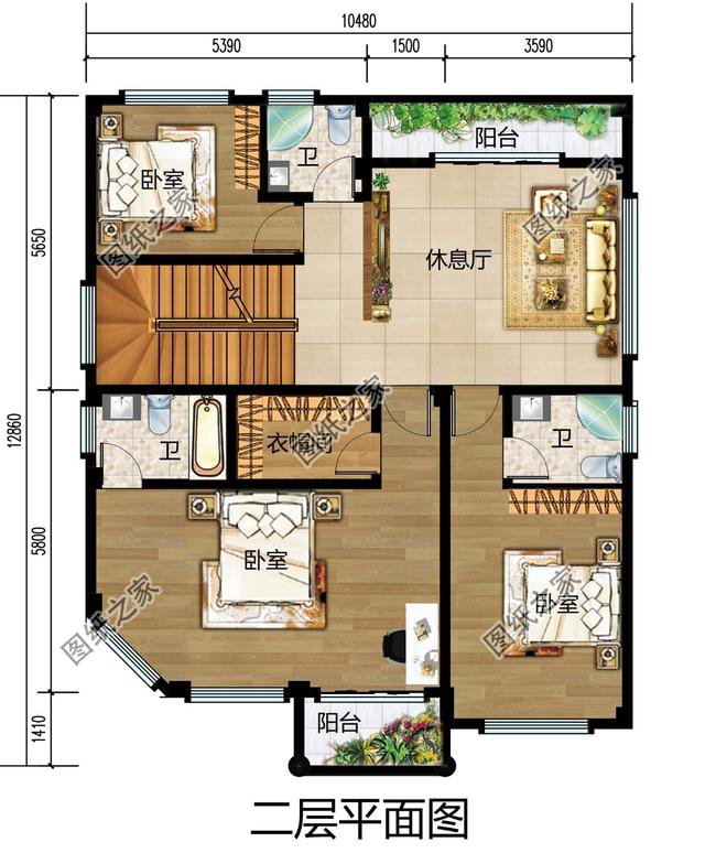 120平普通農村建房設計圖，造型完美，農村建房最明確的選擇