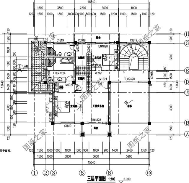 三款4層帶旋轉樓梯別墅設計圖，設計大氣又驚艷，這樣的別墅你值得擁有！