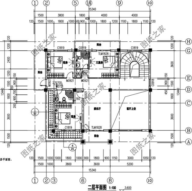 三款4層帶旋轉樓梯別墅設計圖，設計大氣又驚艷，這樣的別墅你值得擁有！