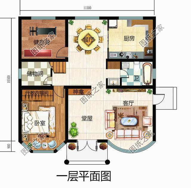 120平方房子設計圖，看似簡單的空間，能活出舒適的模樣