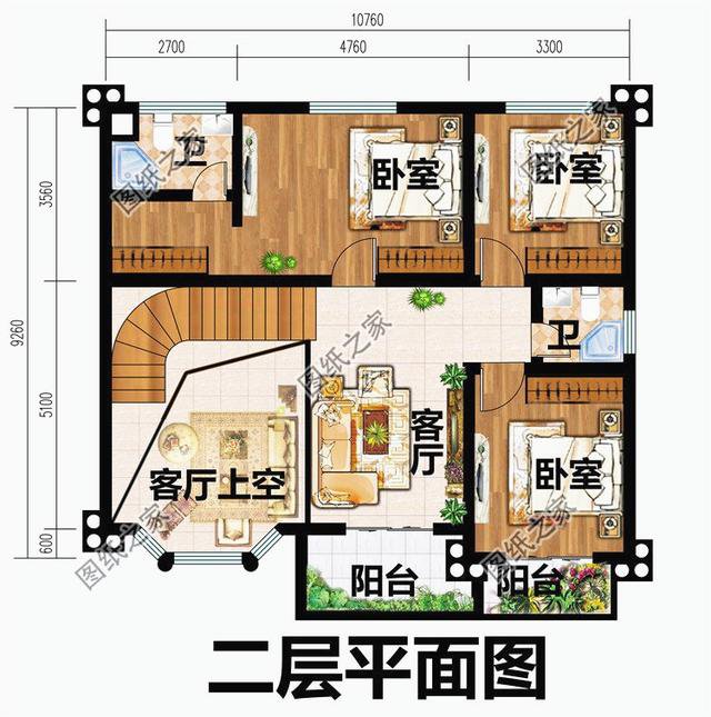 農村三開間樓房戶型圖，三代人居住沒問題，處處有他的魅力所在