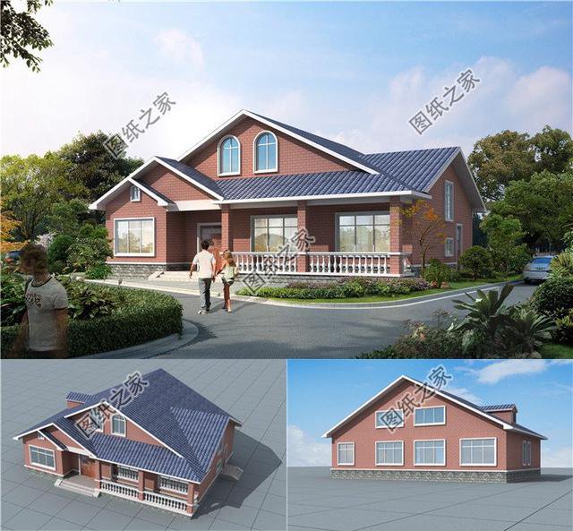 農村一層半復式樓，美觀又經濟，要建就趁早