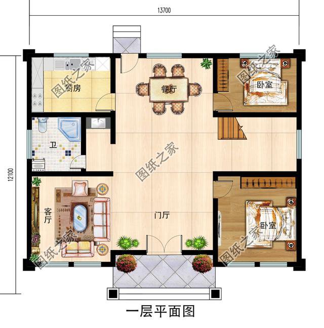 3套農村二層別墅挑空客廳，還在擔心建不出好房子？