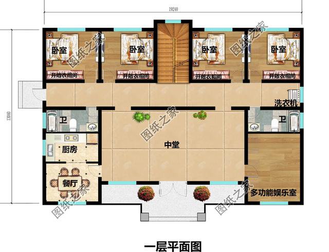 18米開間三層雙拼別墅效果圖，兩個孩子一起建，好好享受老年生活
