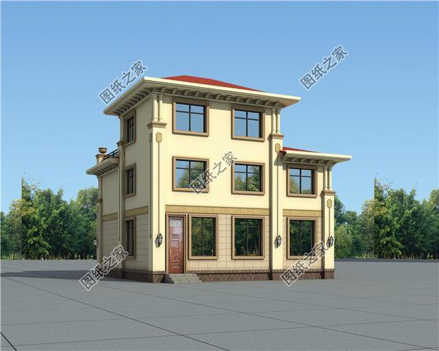 現(xiàn)代帶洗衣房三層自建房圖，對房間功能進行合理劃分，你喜不喜歡？