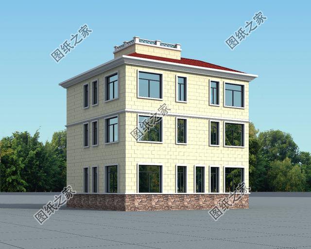 現(xiàn)代帶洗衣房三層自建房圖，對房間功能進行合理劃分，你喜不喜歡？