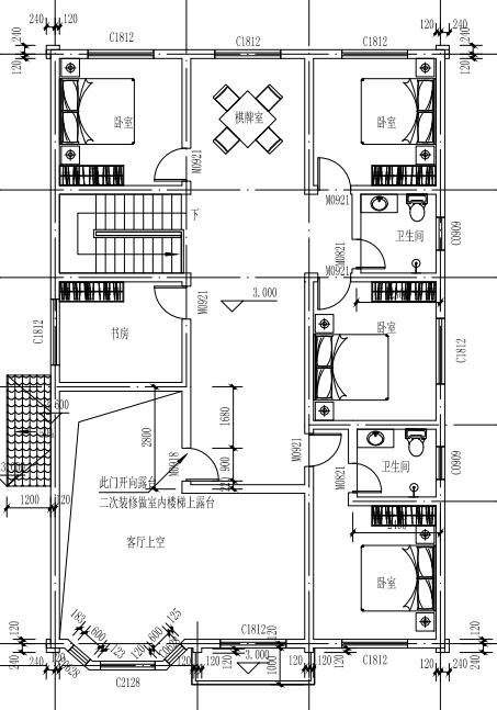 農村二層樓房設計平面圖，有全套圖紙，全方位回歸自然生活