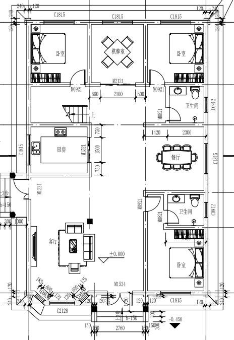 農村二層樓房設計平面圖，有全套圖紙，全方位回歸自然生活