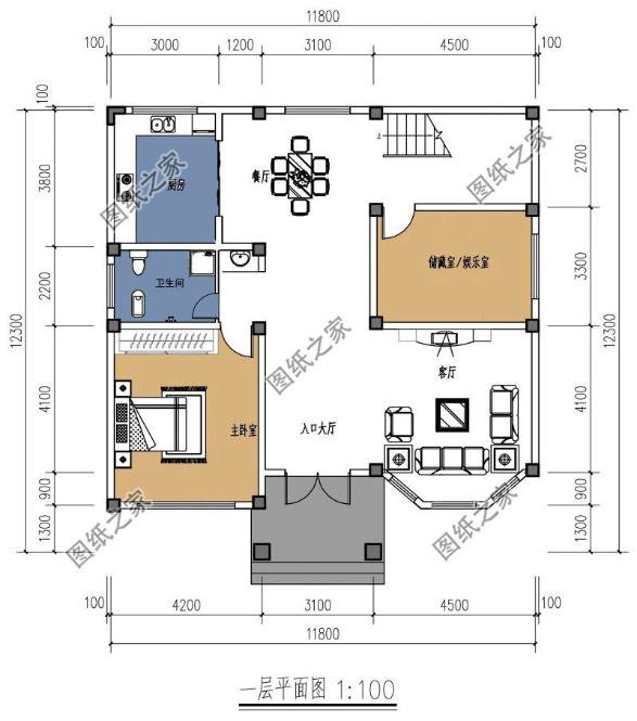 農村二層自建房設計圖紙，大戶型，家里人口多的可以這樣建