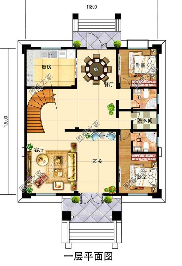 2026款農村三層別墅設計圖，簡單實用，收藏圖紙早晚用得上