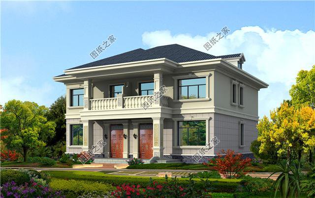 二層雙拼別墅設計圖，兩兄弟蓋更劃算，收藏給你的兄弟看看