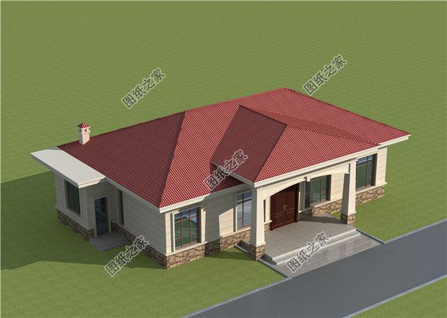 自建房一層大平層戶型圖，簡潔實用，一家人住得舒服