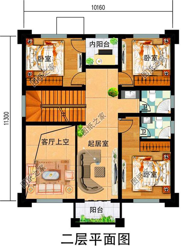 占地120平米三層農村自建房設計圖，建房熱門款，最適合農村的建房設計圖
