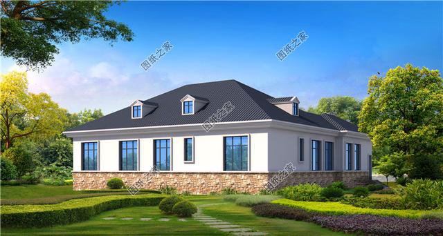 農村自建房一層效果圖，其中第四款是＂七＂字型戶型圖，蓋好驚艷全村