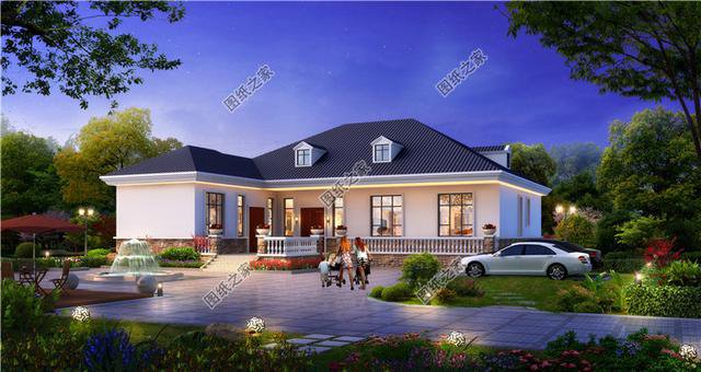 農村自建房一層效果圖，其中第四款是＂七＂字型戶型圖，蓋好驚艷全村