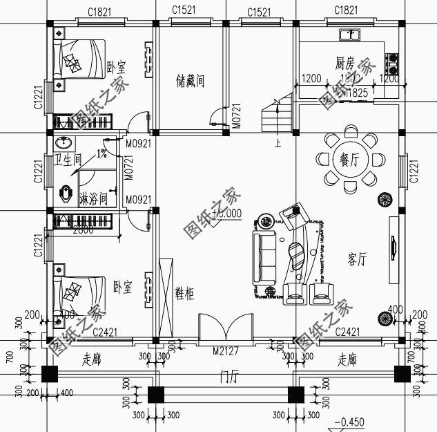 農村別墅平屋頂設計圖，晾曬糧食，屋頂美夢，開個爬梯，樣樣不誤