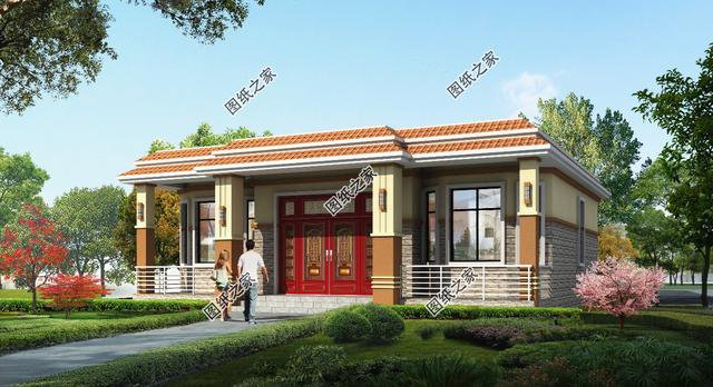 農村別墅平屋頂設計圖，晾曬糧食，屋頂美夢，開個爬梯，樣樣不誤