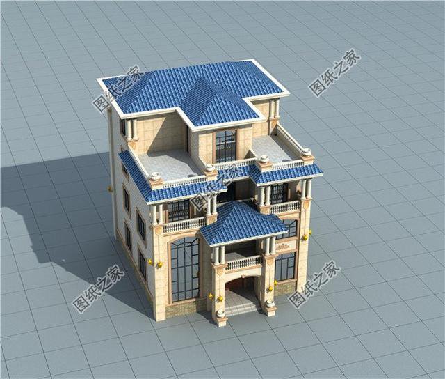 三層半（四層）新型農(nóng)村小樓房，回家建一棟，看著就氣派