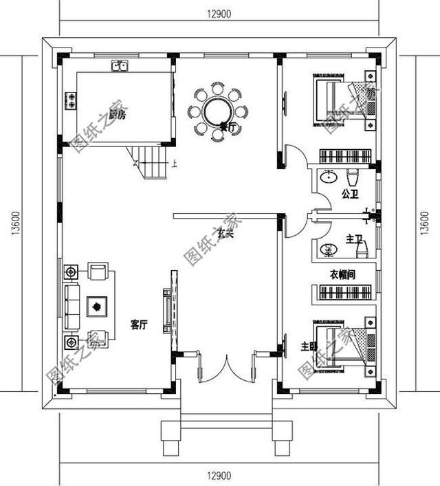三層半（四層）新型農(nóng)村小樓房，回家建一棟，看著就氣派