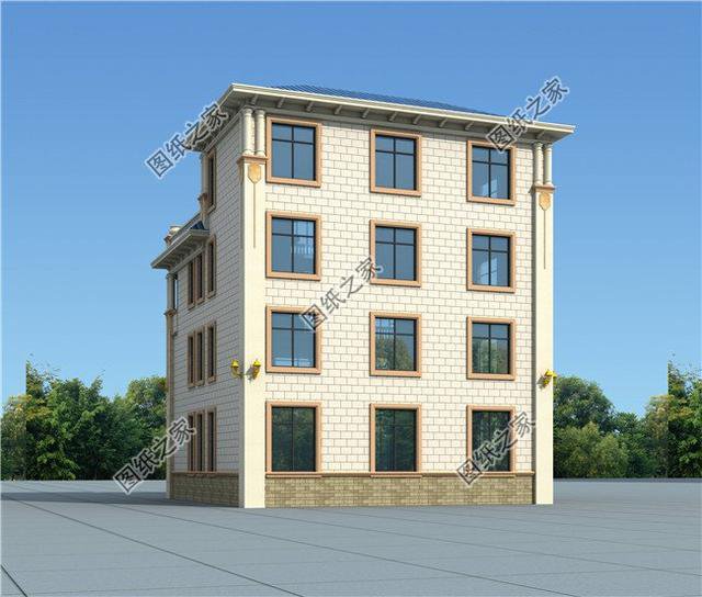 三層半（四層）新型農(nóng)村小樓房，回家建一棟，看著就氣派