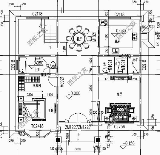 120平自建房設計圖紙，農村自建房推薦，喜歡就收藏吧