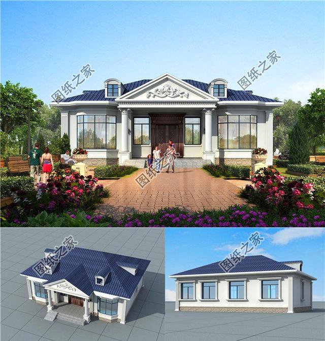 農村1層5間平房圖片，一家五口住著也足夠，趕快收藏圖紙