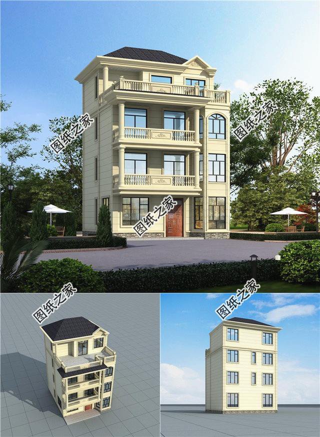 三層半農村別墅外觀圖，經濟實用才是關鍵，建房不要錯過