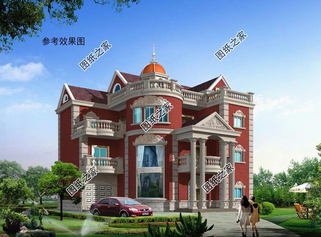 三層半農村別墅外觀圖，經濟實用才是關鍵，建房不要錯過