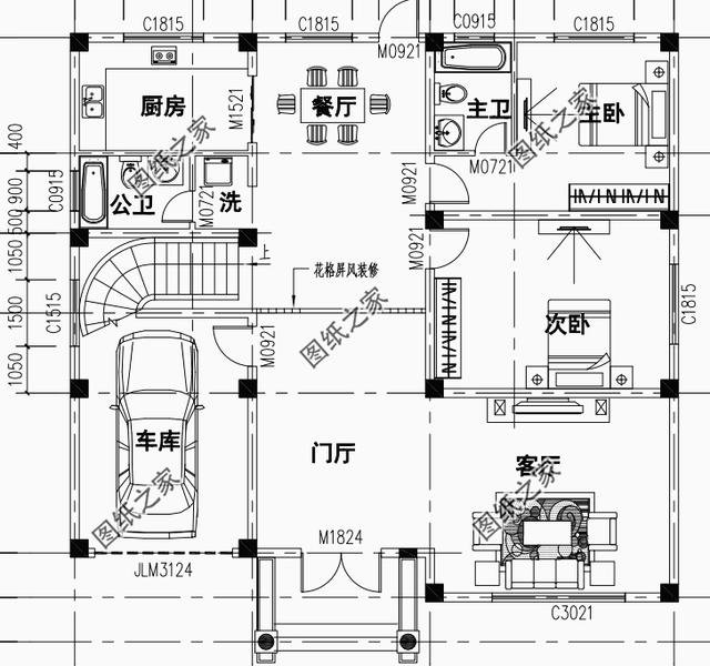 三層別墅住宅農村，外觀和戶型上完美搭配，真的還不錯