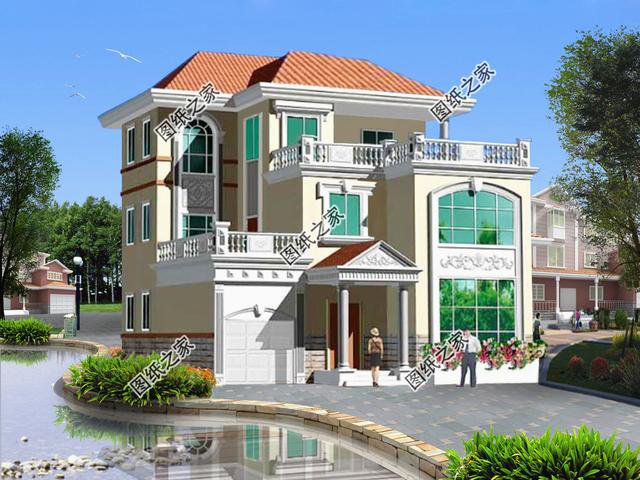 三層別墅住宅農村，外觀和戶型上完美搭配，真的還不錯