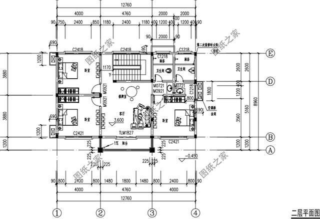 占地100平米農村二層樓設計圖，簡單大氣的戶型，布局沒得挑