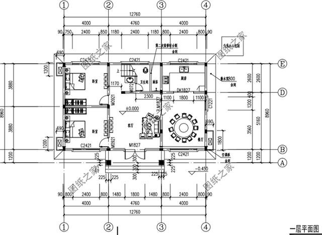 占地100平米農村二層樓設計圖，簡單大氣的戶型，布局沒得挑