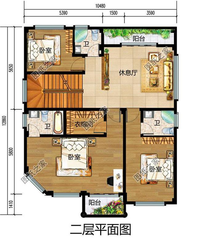 有陽臺四層樓房設(shè)計圖，建一棟在村里倍有面，你值得擁有