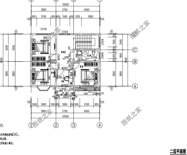 農村普通樓房二層設計圖，簡單實用造價低，輕輕松松就能建