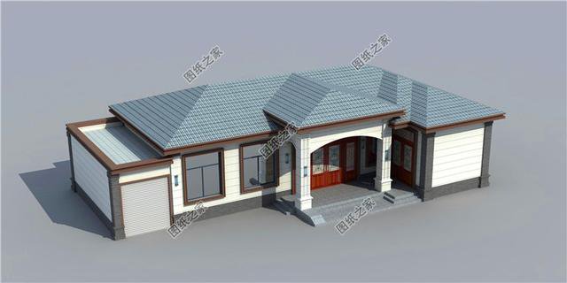 一層自建房帶車庫設計圖，自己住給父母都可以，實惠又好看