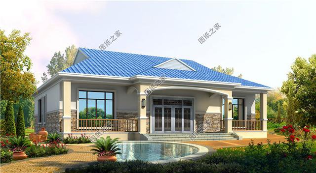 農村三室一廳設計圖，外觀大氣，布局實用又合理，真不錯！